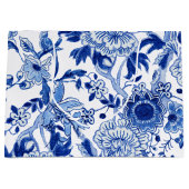 Chinoiserie Bird Floral Blue White Vrijgezellenfee Groot Cadeauzakje (Voorkant)