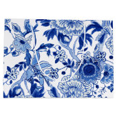 Chinoiserie Bird Floral Blue White Vrijgezellenfee Groot Cadeauzakje (Achterkant)