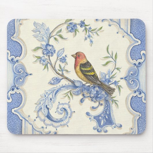 Chinoiserie Bird Mousepad van Kate McRostie Muismat (Voorkant)