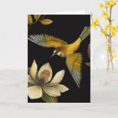 Chinoiserie Birds II - Wenskaart Kaart (Gele Bloem)