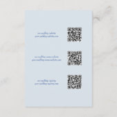 Chinoiserie Blauw Bloemen Bruiloft Details QR Code Informatiekaartje (Achterkant)
