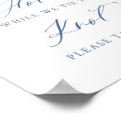 Chinoiserie Blauw Bloemen Huwelijk Liefdevol Geheu Poster (Hoek)