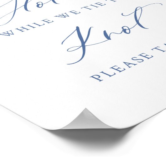 Chinoiserie Blauw Bloemen Huwelijk Liefdevol Geheu Poster (Hoek)