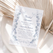 Chinoiserie Blauw Bloemen Vrijgezellenfeest Kaart