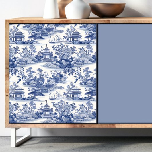 Chinoiserie Blauw en Wit Decoupage Tissue Paper Tissuepapier