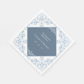 Chinoiserie Blauw en Wit Kust Chic Wedding Servet (Hoek)
