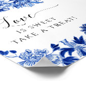 Chinoiserie Blauw en Wit Liefde is Zoete Dessert Poster (Hoek)