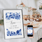 Chinoiserie Blauw en Wit Liefde is Zoete Dessert Poster