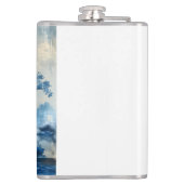 Chinoiserie Blauw en Wit Porselein Design Heupfles (Achterkant)