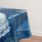 Chinoiserie Blauw en Wit Porselein Design Tafelkleed (Voorbeeld)