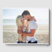 Chinoiserie Blauw Romantisch Verloving Foto Bruilo Gastenboek (Achterkant)