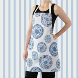  Chinoiserie Blauw Wit Antiek Borden Schort