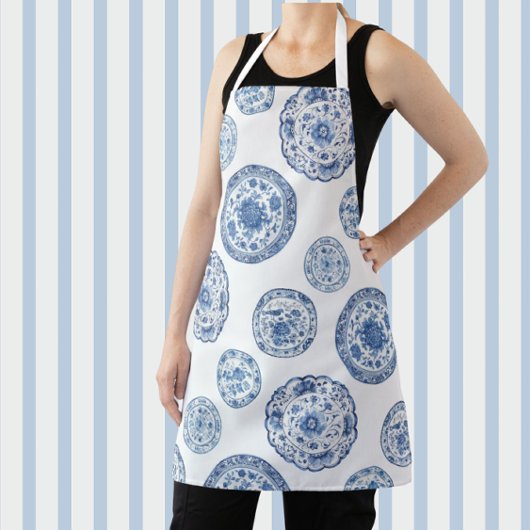 Chinoiserie Blauw Wit Antiek Borden Schort