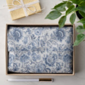 Chinoiserie Blauw Wit Bloemen Decoupage Tissuepapier (Geschenk)