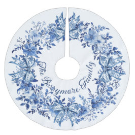 Chinoiserie Blauw Wit Bloemen Kerst Bogen Kerstboom Rok