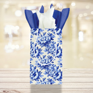 Chinoiserie Blauw Wit Bloemen Klein Cadeauzakje