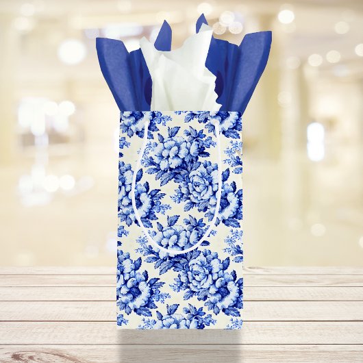 Chinoiserie Blauw Wit Bloemen Klein Cadeauzakje