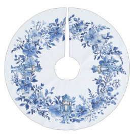 Chinoiserie Blauw Wit Bloemen Notenkraker Soldiers Kerstboom Rok
