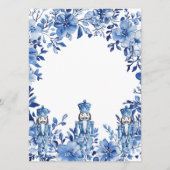 Chinoiserie Blauw Wit Bloemen Notenkraker Soldiers Menu (Achterkant)