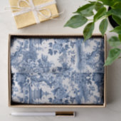 Chinoiserie Blauw Wit Bloemen Schilderen Decoupage Tissuepapier (Geschenk)