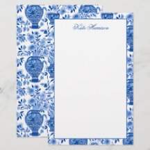 Chinoiserie Blauw & Wit Ginger Jar Bloemen Vazen