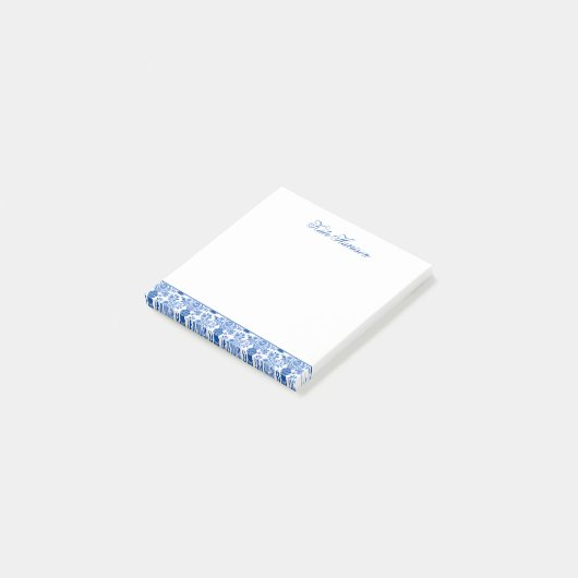 Chinoiserie Blauw & Wit Ginger Jar Bloemen Vazen Post-it® Notes (Schuin)