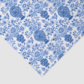 Chinoiserie Blauw & Wit Ginger Jar Bloemen Vazen Tissuepapier (Detail)
