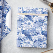 Chinoiserie Blauw & Wit Ginger Jar Bloemen Vogels Cadeaupapier