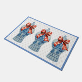 Chinoiserie Blauw Wit Ginger Jar Tapijt Deurmat (Schuin)