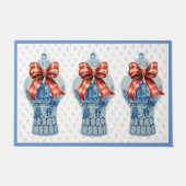 Chinoiserie Blauw Wit Ginger Jar Tapijt Deurmat (Voorkant)