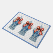 Chinoiserie Blauw Wit Ginger Jar Tapijt Deurmat (Schuin)