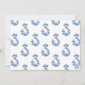 Chinoiserie Blauw-Wit Kerstbal Foto Feestdagenkaart (Achterkant)