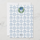 Chinoiserie Blauw-Wit Kerstboom Feestdagenkaart (Achterkant)