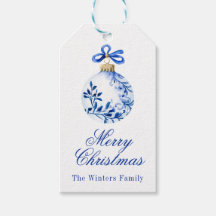 Chinoiserie Blauw & Wit Kerstornament