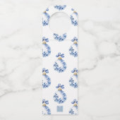 Chinoiserie Blauw & Wit Kerstornament Flessenhanger (Achterkant)