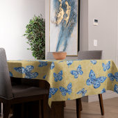  Chinoiserie Blauw Wit Vlindergoud Tafelkleed