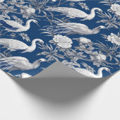 Chinoiserie Blauw Wit Vogels Schilderen Cadeaupapier (Hoek)