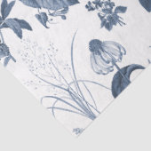 Chinoiserie Blauw Wit Wildbloem Bloemen Decoupage Tissuepapier (Detail)