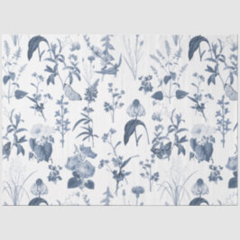 Chinoiserie Blauw Wit Wildbloem Bloemen Decoupage Tissuepapier