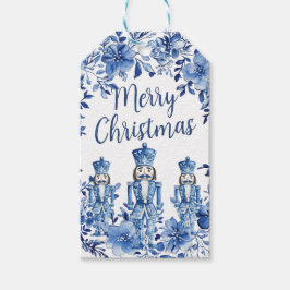 Chinoiserie Blauw Witte Bloem Figuur Notenkraker S Cadeaulabel