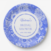 Chinoiserie Blauw Witte Bruiloft  Papieren Bordje (Voorkant)