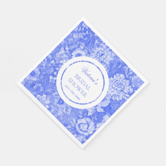 Chinoiserie Blauw Witte Bruiloft  Servet (Hoek)