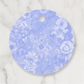 Chinoiserie Blauw Witte Bruiloftsdouche Bedankjes Labels (Achterkant)
