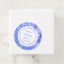 Chinoiserie Blauw Witte Bruiloftsdouche  Bedankjes Labels
