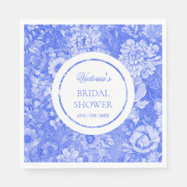 Chinoiserie Blauw Witte Bruiloftsdouche  Servet