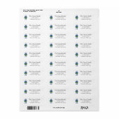 Chinoiserie Blauw Witte Gemberpot Retouradres Etiket (Full Sheet)
