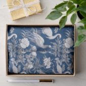 Chinoiserie Blauw Witte Vogels Schilderen Decoupag Tissuepapier (Geschenk)