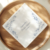 Chinoiserie Blauwe Bloem Bruiloftsfeest Servet