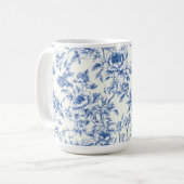 Chinoiserie Blauwe Bloem Mok (Voorkant links)