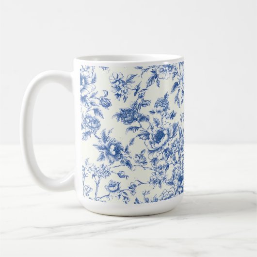 Chinoiserie Blauwe Bloem Mok (Links)